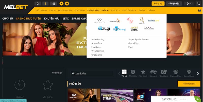 MelBet - Tụ điểm cá cược đỉnh cao top 1 thị trường hiện nay 3 Casino Trực Tuyến