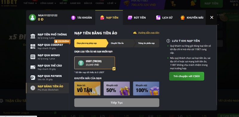 Nạp tiền 11BET - Nhận ưu đãi hấp dẫn từ nhà cái hàng đầu 2 Nạp Tiền 11Bet Qua Mọi Phương Thức Nhận Về Nhiều Ưu Đãi Hấp Dẫn