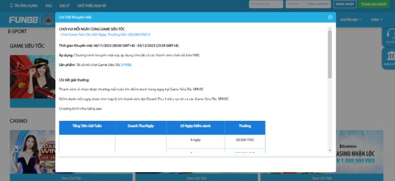 Khuyến mãi Fun88 - Đa dạng sự kiện siêu khủng tại nhà cái 13 Chơi Vui Cùng Game Siêu Tốc Nhận Tới 2 Triệu Đồng