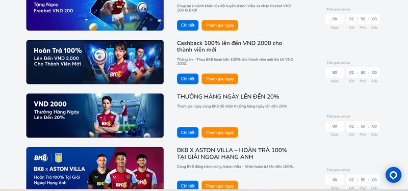 Khuyến mãi BK8 - Chương trình ưu đãi hot cho mọi người 2 Khuyến Mãi Nhà Cái Tri Ân Nhận Quà Hấp Dẫn Mỗi Ngày