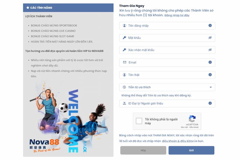 Nova88 - Nhà cái uy tín, đặt cược ăn tiền thật siêu lớn 5 Cách Tạo Tài Khoản